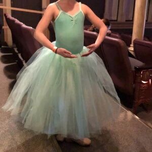 Kids Mint Green Ballet Costume
